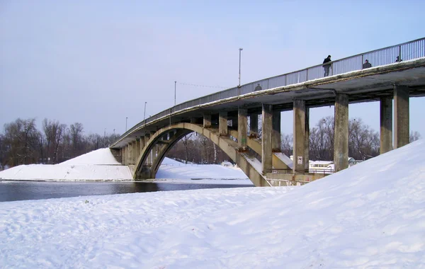 Ponte através do rio — Fotografia de Stock