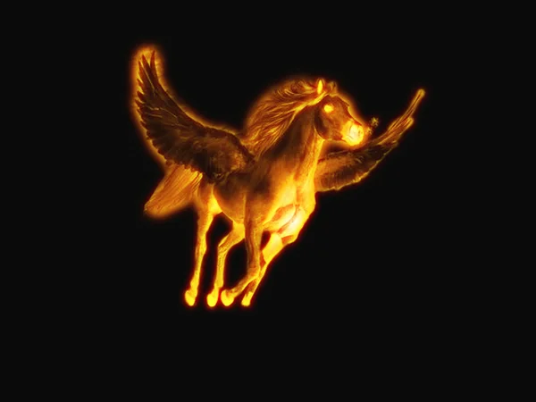 Fiery horse — Stock Photo, Image
