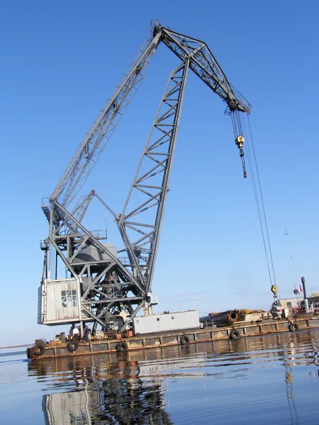 Crane barge — Stock Photo, Image