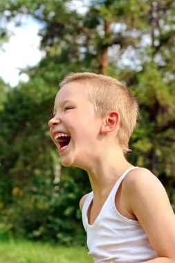 Laughing boy clipart