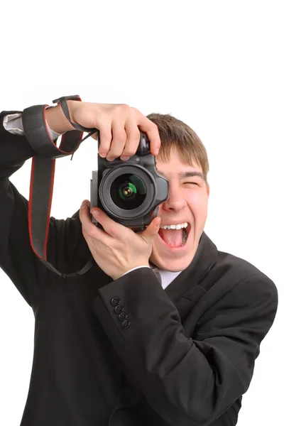 Excited photographer — Stock Photo, Image