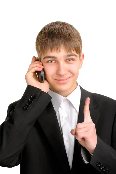 Adolescente con telefono — Foto Stock