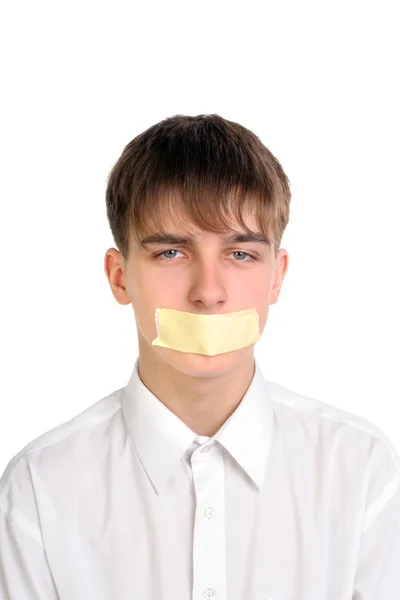 Teenager mit verschlossenem Mund — Stockfoto