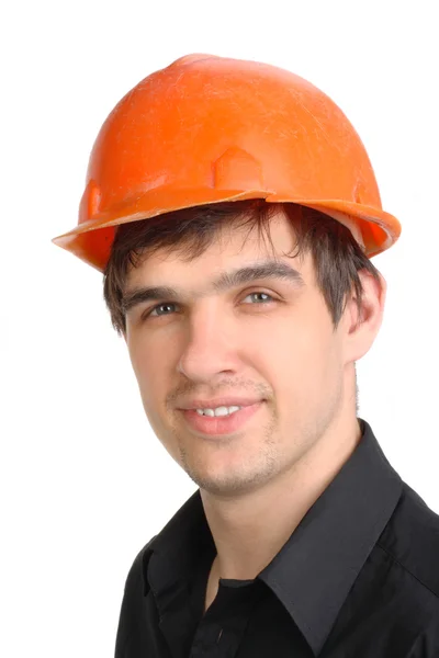 Człowiek twardy kapelusz — Zdjęcie stockowe
