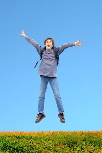 10 代のジャンプ — ストック写真