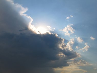 Clouds and sunlight clipart