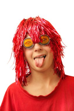 Boy in party costume clipart