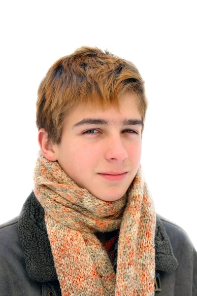 Téli tinédzser portré — Stock Fotó