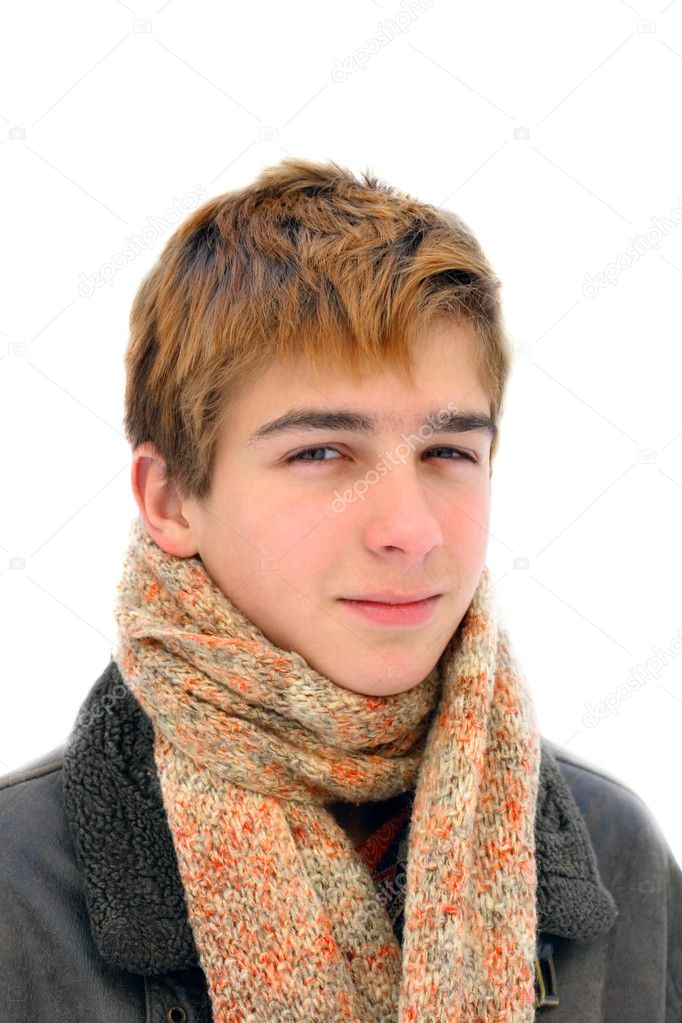 Winter teenager portrait