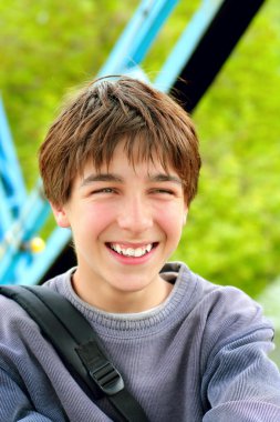 Smiling teenager clipart