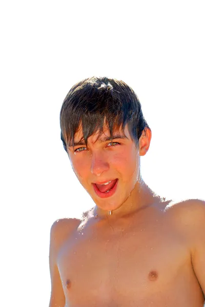 Tonåring efter bad — Stockfoto