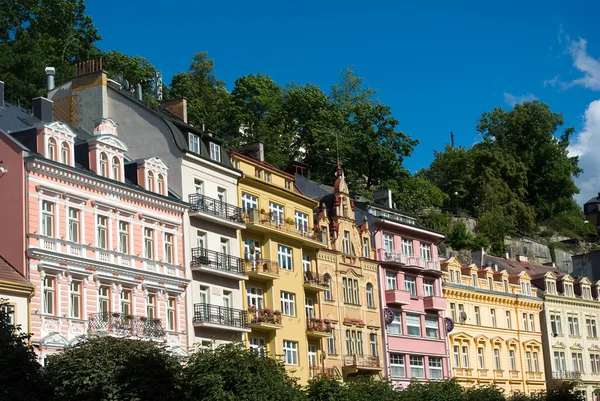 Fachadas de Karlovy Vary House Imágenes de stock libres de derechos