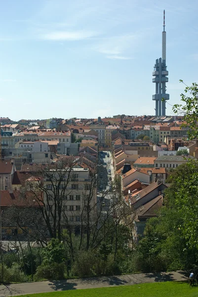 Zizkov (distretto di Praga) panorama — Foto Stock