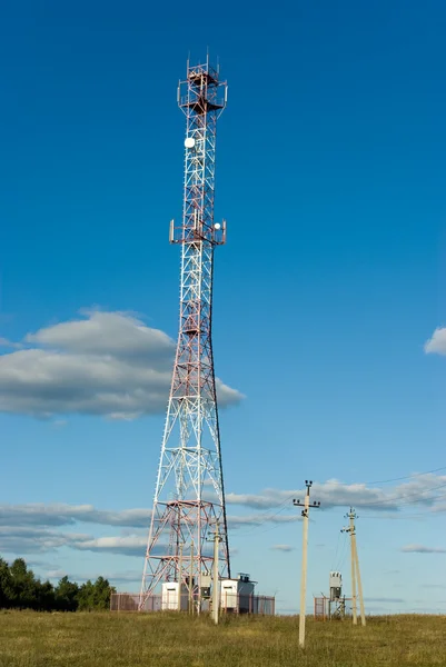 stock image Cell phone tower in countryside