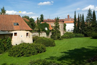 Remains of old town fortification clipart