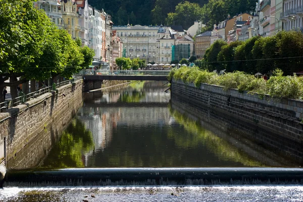 Karlovy Vary paesaggio urbano Immagini Stock Royalty Free