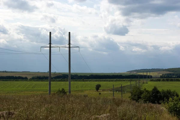 Power line in countryside — Stock Photo, Image