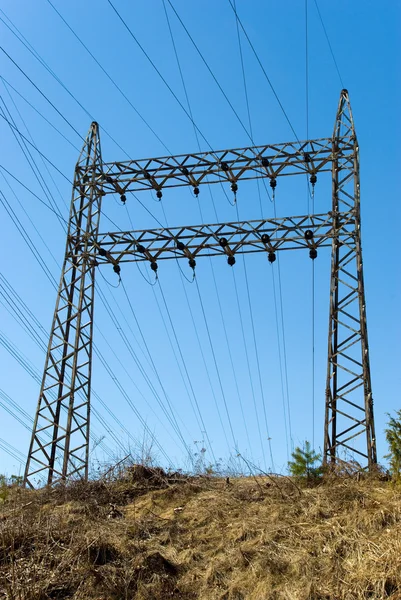 Pylon of power lines — Stock Photo, Image
