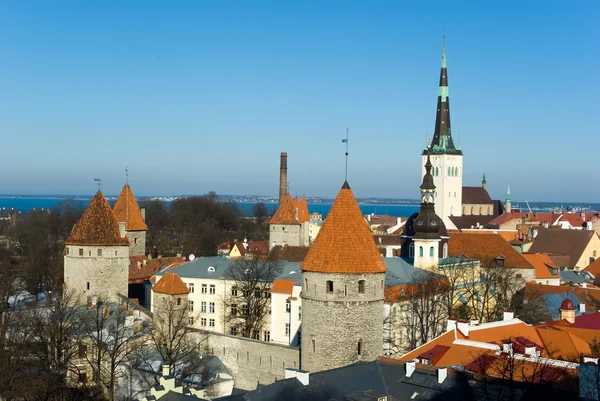 Oud panorama van Tallinn — Stockfoto