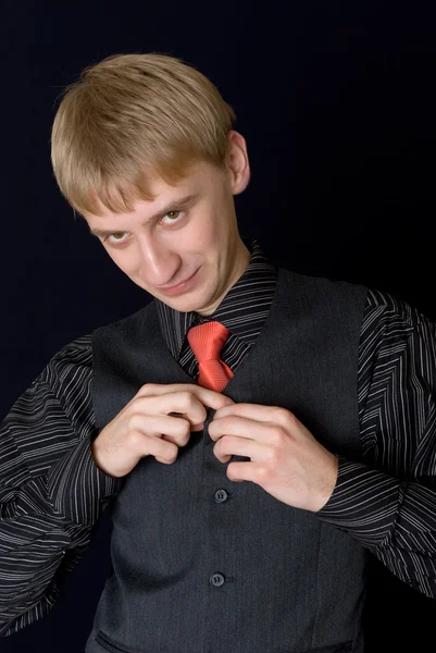Young man dressing — Stock Photo, Image