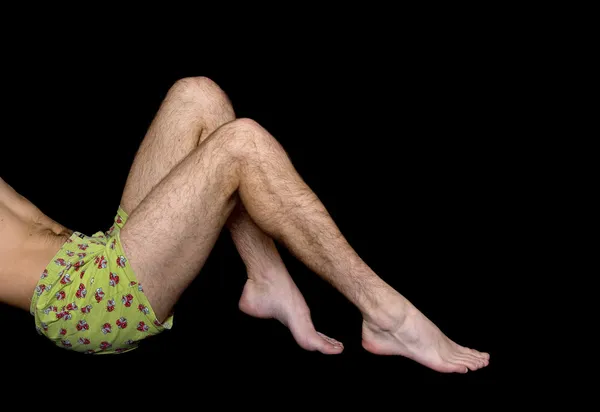 男性毛茸茸的腿 — 图库照片