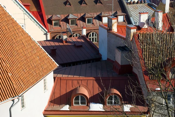 Alte Tallinner Dächer — Stockfoto
