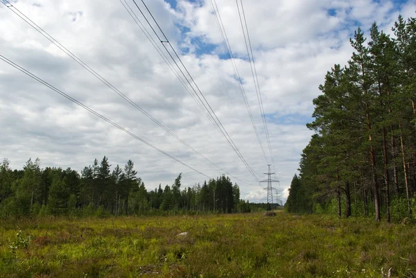 Linia elektroenergetyczna — Zdjęcie stockowe