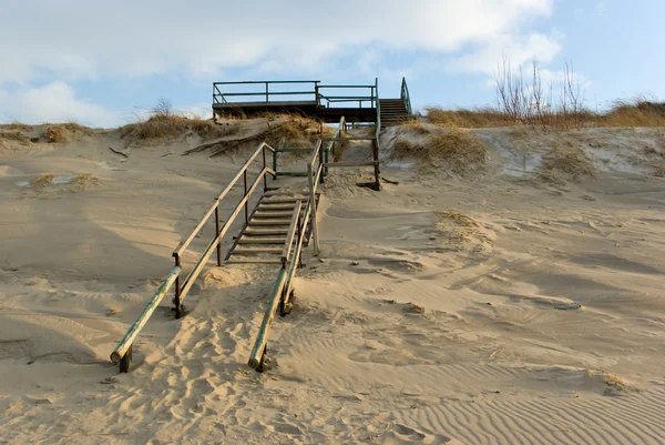 Sandy seacoast of Curonian spit — Stock Photo, Image