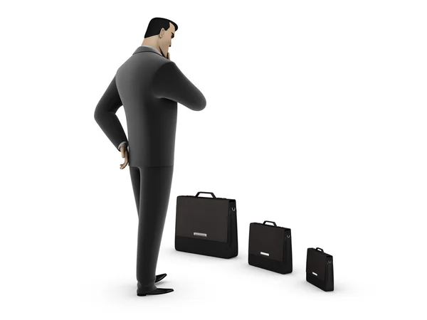 Empresario con maletines —  Fotos de Stock