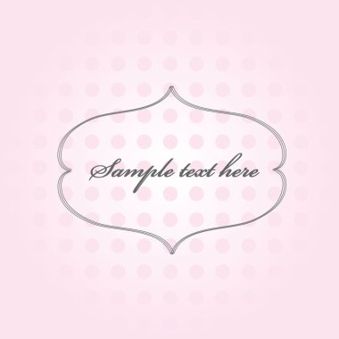 Vintage pink frame. clipart