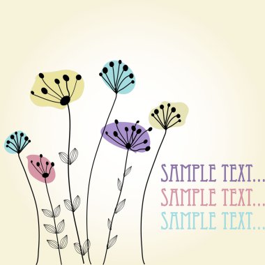 Floral background for greeting card. clipart