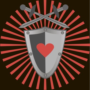 Swords and shield clipart