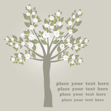 Floral tree clipart