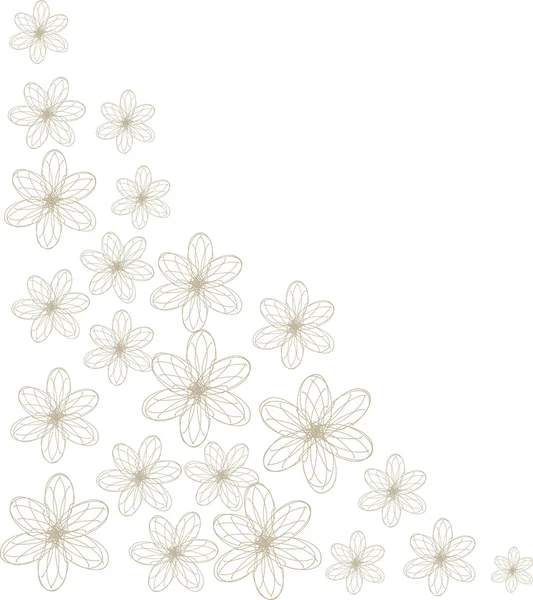 Fond floral dessiné à la main . — Image vectorielle