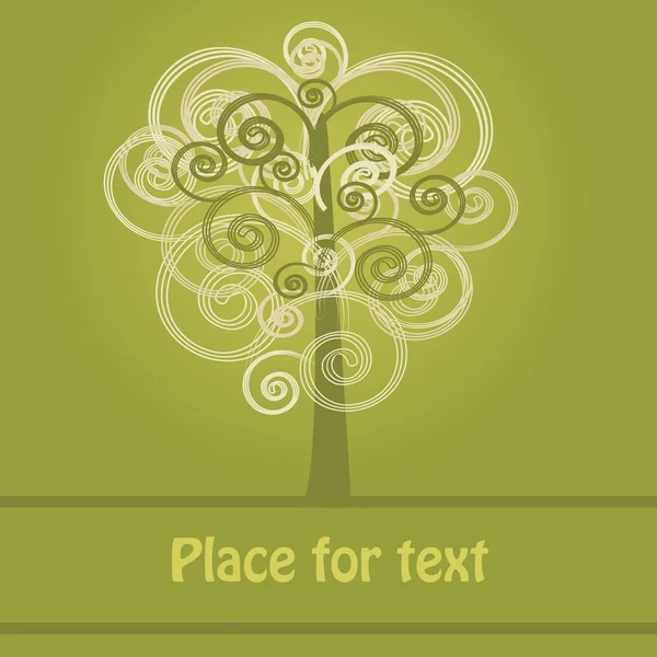 Fond abstrait avec arbre. — Image vectorielle