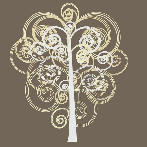 Fond abstrait avec arbre. — Image vectorielle