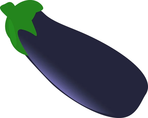 Aubergine Eggplant isolated over white. — Stock Vector