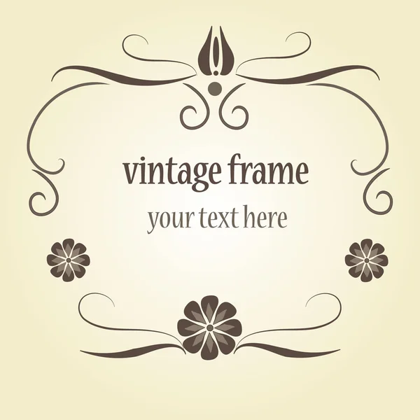 Vintage frame voor wenskaart. — Stockvector