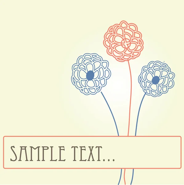 Fond floral pour carte de vœux. — Image vectorielle