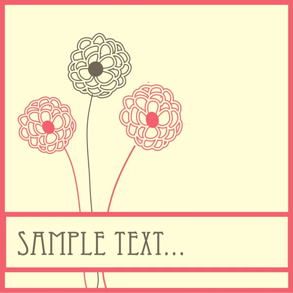 Fond floral pour carte de vœux. — Image vectorielle