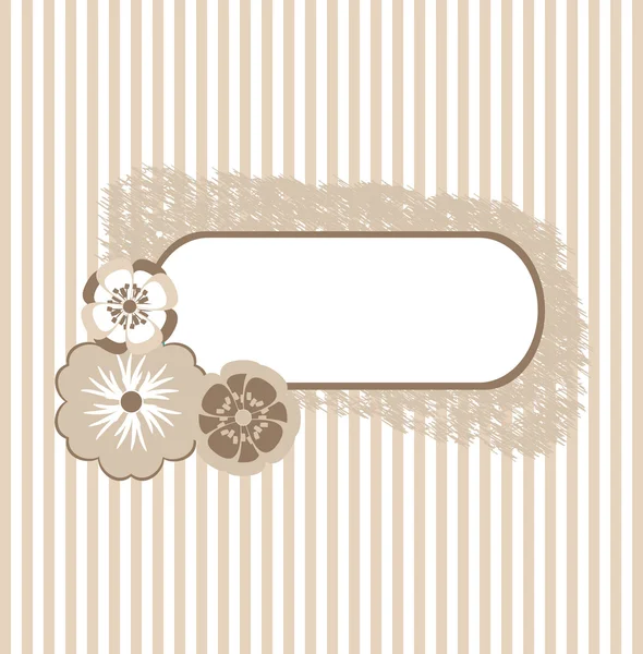 Cadre floral pour carte de vœux . — Image vectorielle