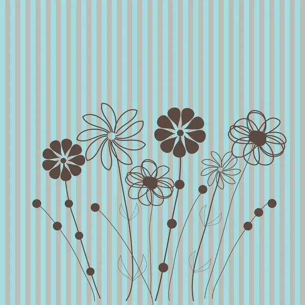 Cartão de saudação floral. —  Vetores de Stock