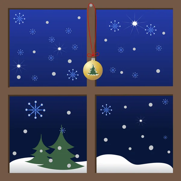 Χριστουγεννιάτικο παράθυρο. — Διανυσματικό Αρχείο