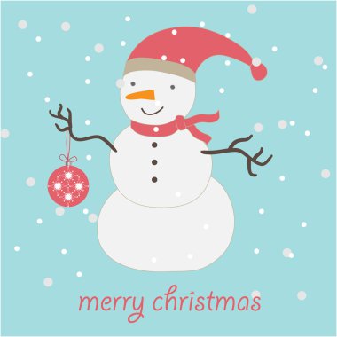 Christmas snowman clipart