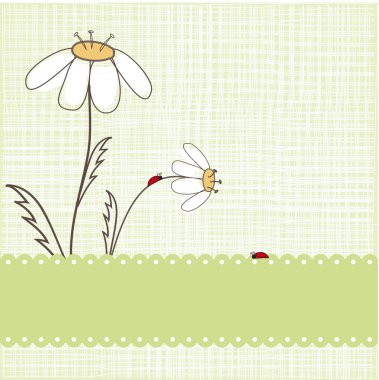 Ladibugs on flower clipart