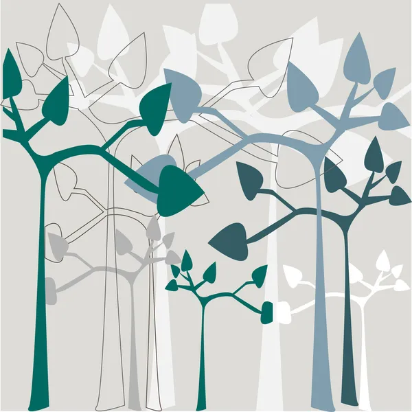 Forêt grise . — Image vectorielle