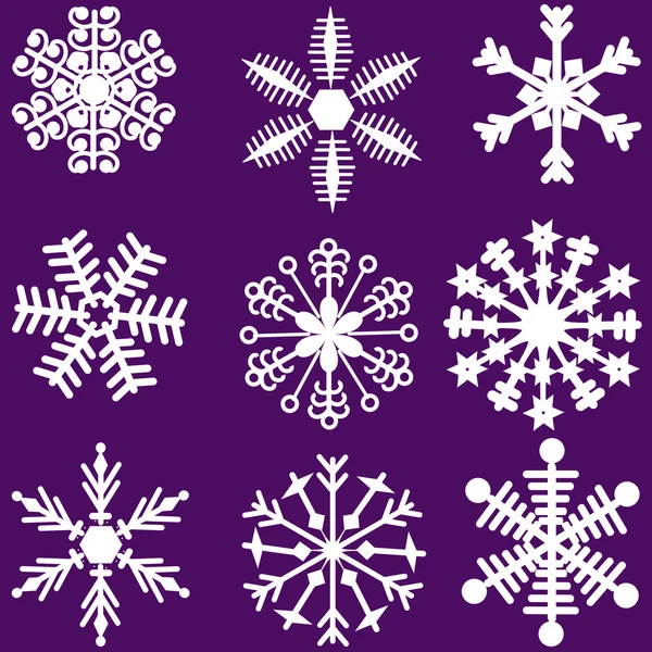 Set de copos de nieve . — Archivo Imágenes Vectoriales