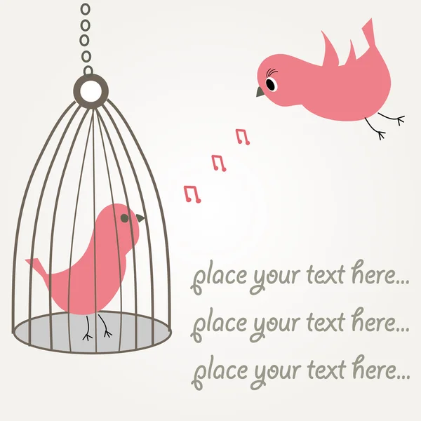 Ptáci v lásce. — Stockový vektor