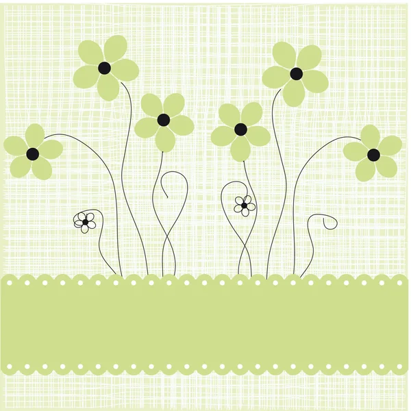Geburtstagskarte mit Blumen. — Stockvektor