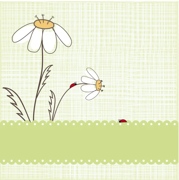 Ladibugs λουλούδι — Διανυσματικό Αρχείο